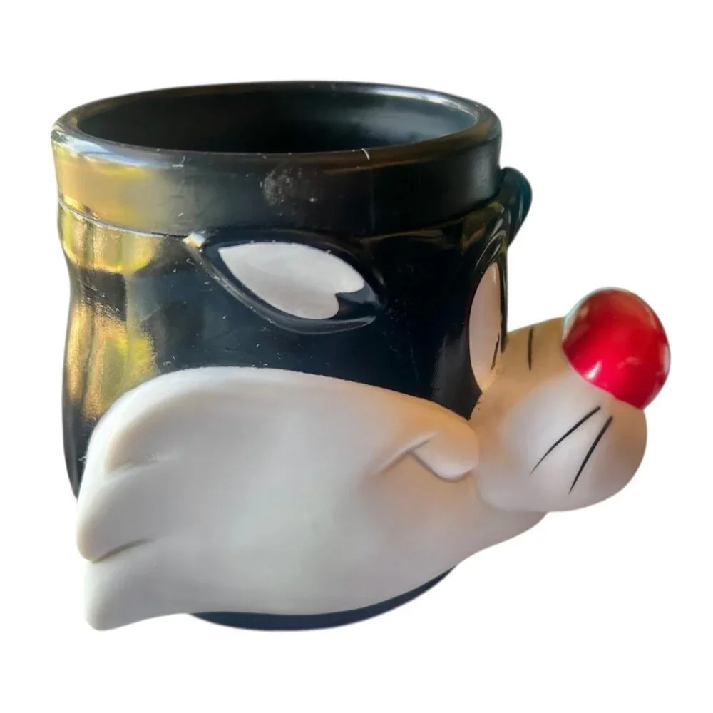 Warner Bros Sylvester The Cat 3D Mug  Vintage 1992 Promotional Partners Plastic